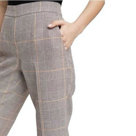 Aritzia Babaton Conan Plaid Crop Trouser Women's Size 2 - Picture 2 of 8